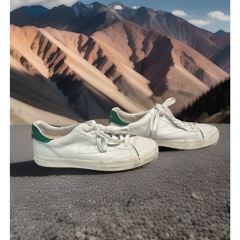 Tretorn Swerve Sneakers Women’s 9 White Green Low Top Court Tennis Casual Shoes